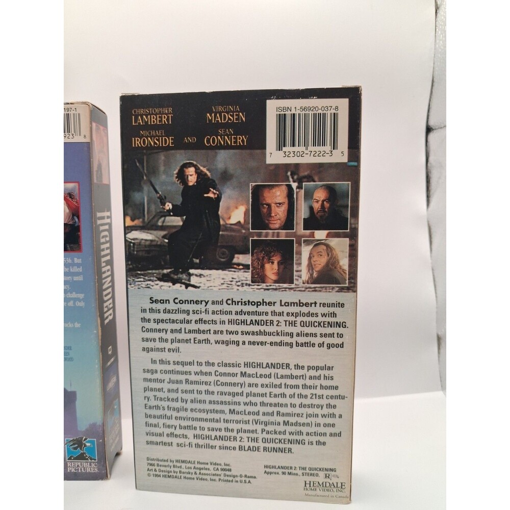 Highlander 1 & 2 (VHS) - Picture 5 of 6